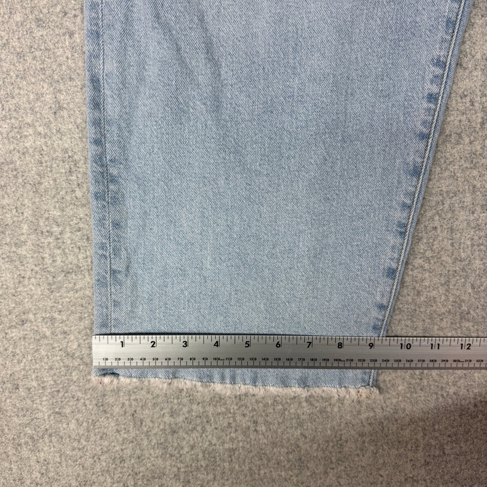 Torrid High-Rise Ankle Crop Jeans Size 24 Blue Light Wash Raw Hem Stretch Denim - Picture 9 of 11
